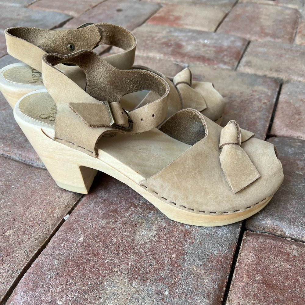 sold - Sven Shoes Sven Handmade Clogs - Peep Toe Sandals - EU 37 US 7.5 - 8